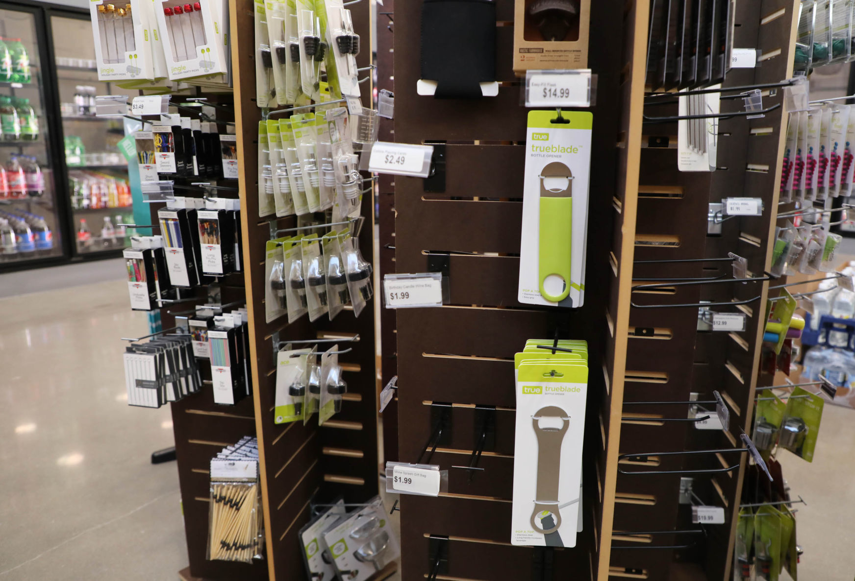 Accessories at liquor stores